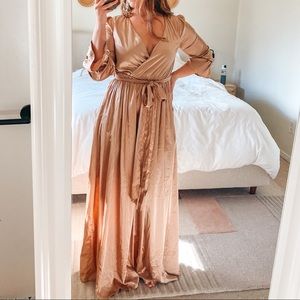 Baltic Born Holly Satin Maxi Dress - Size M